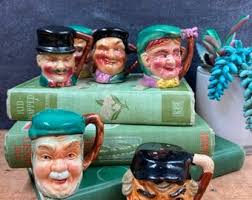 Salt & Pepper Shakers Set of 7 Toby Jug Style Made in Japan ...