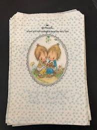 Lot of 10 Vintage 1981 Hallmark Empty Paper Gift Store Bags Flowers Children | eBay