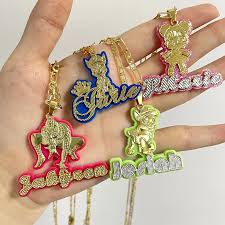 Personalized Name Necklace - Cute Cartoon Animal Pendant