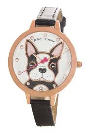 Betsey Johnson White Dog Dial Women's Watch & Earring Set ...