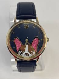 No Boundaries French Bulldog Women's Quartz Watch Blue Band ...