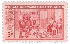 1004 - 1952 3c Betsy Ross - Mystic Stamp Company