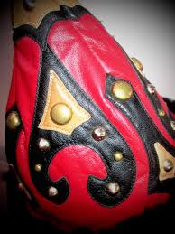 PRICE REDUCED! Mongol Red Leather Pointy Hat Studded W/ Black Furry Brim, Ertugrul Kayi Pointed Hat - Etsy New Zealand