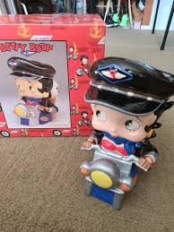 BETTY BOOP Motorcycle Cookie Jar 2000 Biker Cartoon ...