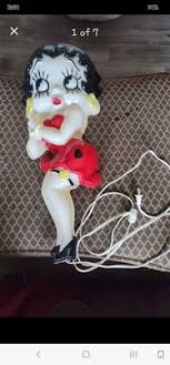 VINTAGE BLOW MOLD BETTY BOOP WALL SCULPTURE LIGHTED 24 ...