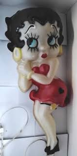 Vintage Betty Boop Wall Hanging Light Lamp Blow Mold ...