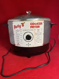 Vtg Betty "G" Cooker Fryer with Glass Lid & Basket Model ...