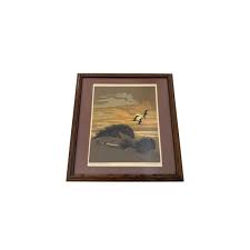 Vintage Signed Framed Matted Mid Century Style Silkscreen or ...