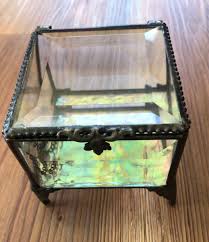 Glass Keepsake Box In Collectible Decorative Trinket Boxes for sale | eBay