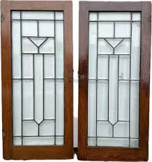 Historic Houseparts, Inc. > Antique Cabinet Doors > Pair of Antique Beveled Glass Cabinet Doors - Circa 1900