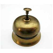 Vintage Antique Brass Hotel Front Desk/Service Bell Early ...