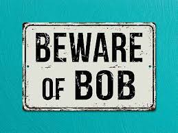 165VS Beware Of Bob1 8 "x 12" Vintage Aluminum Retro Metal ...