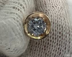 C. 2000 14k Gold Diamond Stud Earrings, 2/3 Carats Total Weight With a Free Gift of a New Leather Bracelet - Etsy