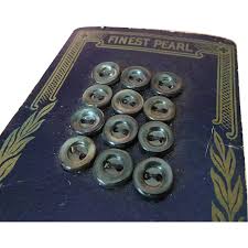 ANTIQUE Lustrous Mother of Pearl Tiny Buttons, Doll Size ...