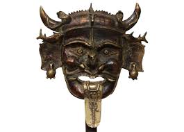 Exotic India Yamantaka Bronze maske (Tibetan buddhistische ...