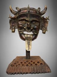 Exotic India Yamantaka Bronze Mask (tibetan Buddhist Deity ...