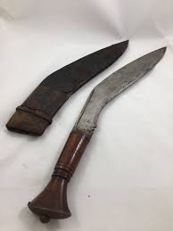 WWII Gurkha Long Leaf Kukri with Sheath – AnnTiques