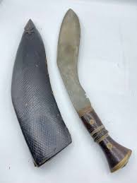 WW1 Period Gurkha Kukri Knife With Sheath in Swords