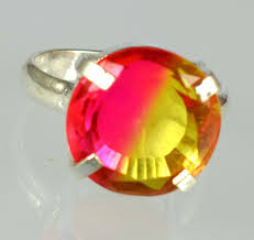 22.45 Ct Round Bi Color Alexandrite Gemstone Ring Stunning ...