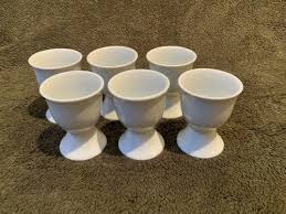 Set Of 6 BIA Cordon Bleu 2.75” White Porcelain Egg Cups | eBay