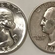 2) 1932-1964 Washington Quarter Gem Bu Uncirculated & Average Circulated 90% Silver - Etsy
