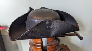 Black Distressed Tricorne Pirate Hat Brixham and Hastings style, party, cosplay. - Shantymen of Devon