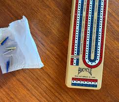 Vintage Cribbage Board Travel Size Plastic Bicycle Great for ...