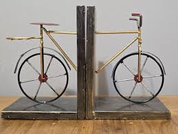 Vintage Style Metal Bike Bookends. All Metal- Aluminum Base | eBay