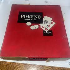 VINTAGE PO-KE-NO POKER-KENO Poker Keno Board Card Game ...