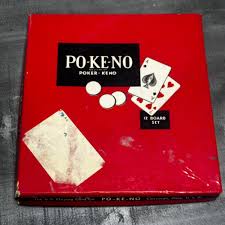 VTG PO-KE-NO Poker-Keno Board Card Game 12 Boards Original ...
