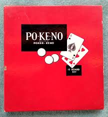 VINTAGE 1960's PO-KE-NO BOARD GAME 12 BOARD SET POKER-KENO ...