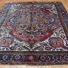 Persian Hand-knotted Antique 1920's Heriz Wool Rug (8'2 x 9'2) - Herat Oriental Rugs