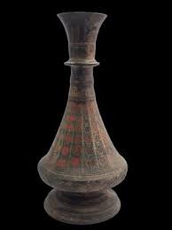 Very rare islamic mughal hand engraved brass pot with enameled work | eBay