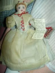 Very RARE, Moravian Church cloth doll, BENIGNA, written ...