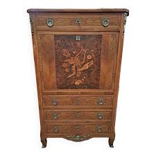 Secretary in magnifying glass and marquetry | Selency