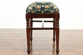 Traditional Vintage Needlepoint & Petit Point Bench or Stool, Thomasville