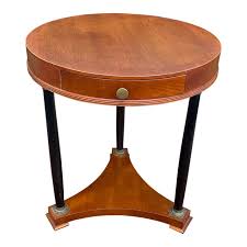 Vintage Italian Empire Round Side Table | Chairish