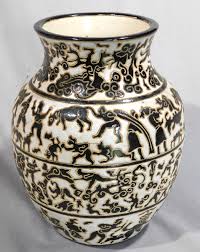 Vintage Vietnamese Vase Ecole Bien Hoa 1930s Asian Water ...