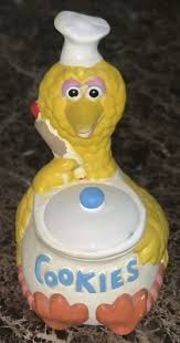 Big Bird Ceramic Cookie Jar & Lid #976C Vintage 1976 Muppets ...