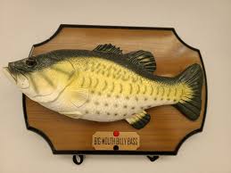Big Mouth Billy Singing Bass Fish Wall Plaque Novelty Gemmy ...