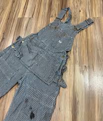Small Vintage 50s Lee Denim Hickory Pinstripe Overalls W ...