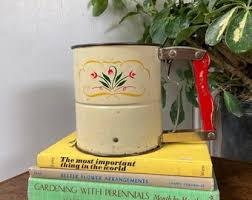 Set of 3 Vintage Mid Century Kitchen Utensils - A&J Flour Scoop, Androck Flour Sifter, Nut Chopper - Etsy