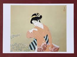 Japan Japanese Art Postcard Shoen Uemura, Early Autumn ...