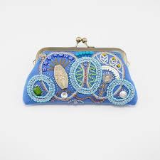 Sparkle and Statement Purse No.7, Blue Gauze, Beaded ...
