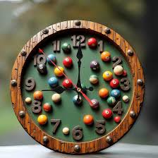 Amazon.com: Lancholy Vintage Billiards Ball Clock Wall Decor 10-Inch Wooden Wall Clock, Silent Movement, Battery Operated (AA Batteries Not Included), Artistic Home Decor, Perfect for Home Accents : Home & Kitchen