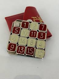 ThinkFun Classic Number Puzzle Game 15 Red Ivory Tiles with ...