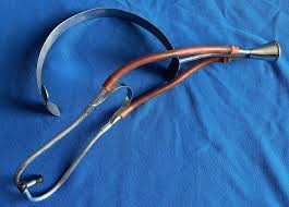 ANTIQUE MEDICAL DOCTORS STETHOSCOPE FETOSCOPE OB PRENATAL w ...