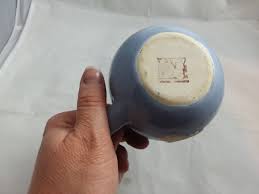 Stoneware Blue Speckled Mug 3D Seagull Cloud White Decor ...