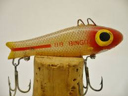 Vintage Fishing Lure Doug English Bingo B Series #8B White Scale-Red Head Scarce | eBay