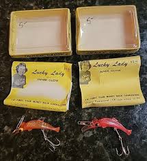 Lot Of 2- Fishing Lures Lucky Lady "Inner Glow" Goldfish & Cherry Fluorescent | eBay